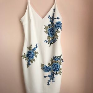 White floral print dress
